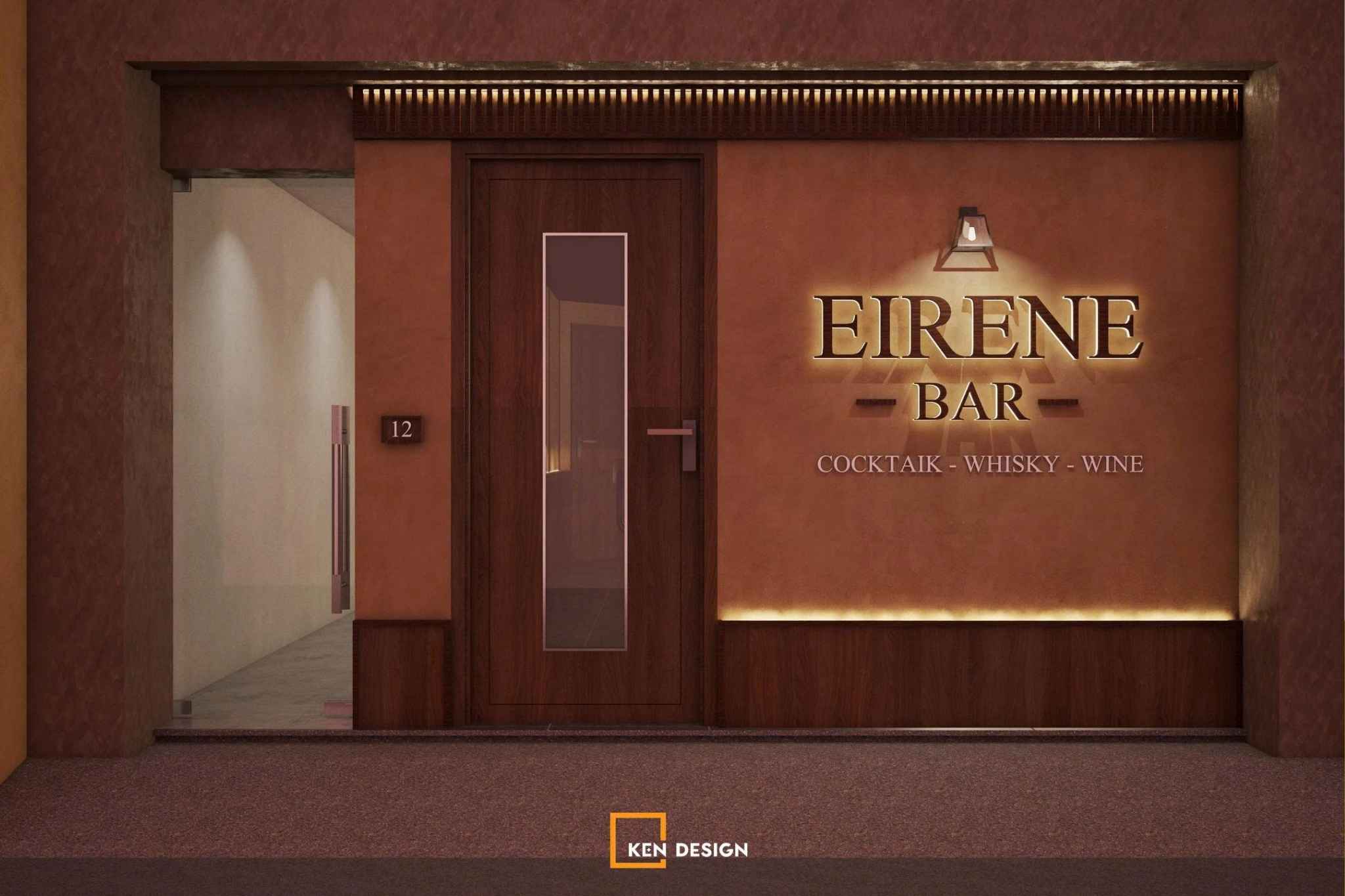 Thiết kế quán bar  EIRENE diện tích 40m²